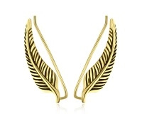 Silver Earring Leaf Shape EL-121-GP